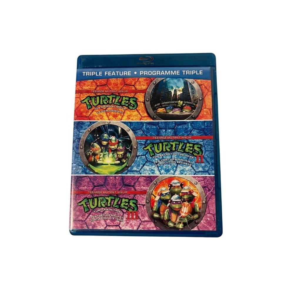 Teenage Mutant Ninja Turtles Triple Feature Blu-ray TMNT 1 2 3 Movie Collection